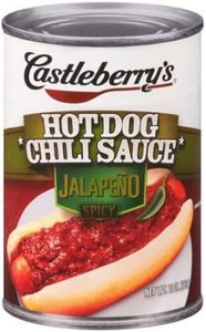 Castleberry's Hot Dog Chili Sauce Jalapeno Spicy 10 Oz (Pack of 4)