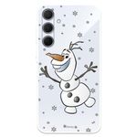 Case Compatible with Samsung Galaxy A35 5G Official Disney Olaf Transparent to Protect Your Mobile Phone, Transparent Flexible Silicone Case with Official Frozen Licence