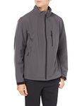 Amazon Essentials Men's Water-Resistant Softshell Jacket, Dark Grey, XX-Large