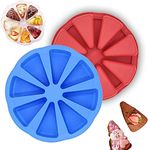 Zollyss 1 Pcs Silicone 8 Triangle Cavity Silicone Portion Cake Pan Scottish Scone & Cornbread Pan Slices Pastry Pan Pizza Slices Pan- Random Color