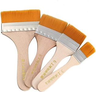 Worison Natural Finish Synthetic Flat Paint Brushes of 4 Pc (18 mm,1 Inch,1.5 Inch and 2 Inch)