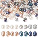 Beadthoven 100pcs Natural Cultured Freshwater Pearl Beads 4 Style Dyed Rice Baroque Freshwater Pearl Beads for Craft Jewelry Making, Hole: 0.5~0.7mm