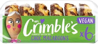 Mrs Crimble's Gluten Free Vegan Choc Covered Coconut Macaroons, Premium Quality & Certified Free from Gluten, Wheat Free & Vegetarian Friendly, Pack of 6 (195g)