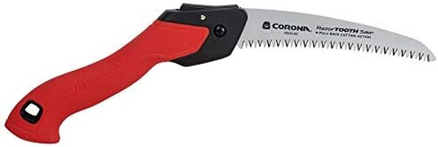 Corona Tools 7-Inch RazorTOOTH Folding Saw | Pruning Saw Designed for Single-Hand Use | Curved Blade Hand Saw | Cuts Branches Up to 3" in Diameter | RS16120