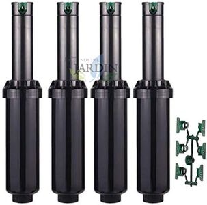 Suinga 4 x Arroseur Turbine Hunter SRM-04 1/2'', portée 4,9 à 14 m, 40º-360º, Noir