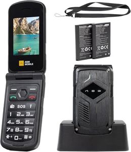 AGM M10 Robustes 4G Outdoor Handy ohne Vertrag – Klapphandy mit Dual-SIM, SOS-Notruftaste, Taschenlampe und Große Tasten – Kompaktes, langlebiges Tastenhandy mit Zwei Akku für Arbeit & Outdoor