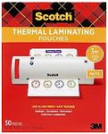 Scotch Matte Thermal Laminating Pouches, Ultra Clear with Matte Finish, Letter Size 8.9 in x 11.4 in, 50-Pack