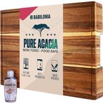 Acacia Wood Cutting Board, 15.7 x 10.2 Inch (ExtraThick 1.6") Heavy Duty Edge Grain Wooden Chopping Board with Juice Groove & Handles. Hardwood Butcher Block & Charcuterie (Oil & Plate Included)