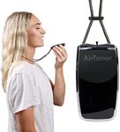 AirTamer A320 Rechargeable Personal Air Purifier, Proven Performance, Virus and Pollutant Tested*, Black with Leather Travel Case