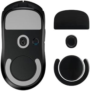kwmobile Set Piedini di Ricambio per Mouse Compatibile con Logitech G PRO X Superlight 2 Mouse - Gommini nero - per Maggiore Controllo e Scorrevolezza
