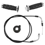 Trkimal Throttle Twist Grip Set with 78" Scooter Throttle Cable for GY6 50cc, 80cc, 125c, 150cc QMB139 157QMJ Jonway Roketa Nst Taotao Chinese Scooter Parts