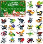 Advent Calendar 2024, 24pcs Building Blocks Christmas Countdown Calendar Mini Animals Building Block Toys for Kids Boys Girls Xmas Stocking Stuffer Party Gifts 4 5 6 7 8