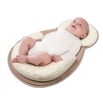 BABIES BLOOM Adjustable Size Pillows for Baby Portable Snuggle Bed Pillows Nest Lounger Bed Sleeping Pillows Ultra Soft Body Support Pillow Anti-Roll Breathable for Babies (Brown)