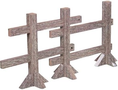 Fun Express Split Rail Fence Post Cardboard Cutout Stand-Ups Life Size - 2 Piece Set 86" x 40" | Western Party Decorations, Farm Theme Props for VBS, Photo Booth & Cowboy Events