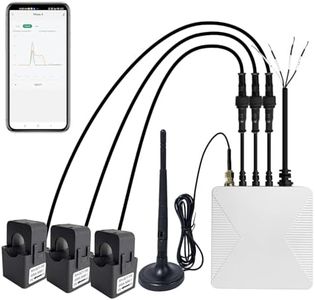 EdgeAnt 1 or 3 Phase Tuya Wi-Fi Bi-Directional Energy Meter, Smart Home Power Monitor with 3 * 200A Clamp, Track Electricity in Real Time, Solar/Net Metering