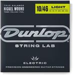 Dunlop DEN1046 Nickel Wound Electric Guitar Strings, Medium.010–.046, 6 Strings/Set