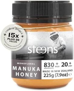 Steens Miel de Manuka - MGO 830+ - 100% certifié Miel Manuka cru pur UMF 20+ - Mis en pot et scellé en Nouvelle-Zélande - Manuka Honey 225 g