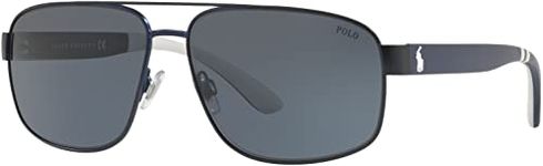 Polo Ralph Lauren Men's 0Ph3112 930387 62 Sunglasses, Blue (Navy Blue/Grey)