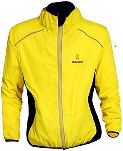 WOLFBIKE Cycling Jacket Jersey Long Sleeve Wind Coat, Color: Yellow, Size: XL