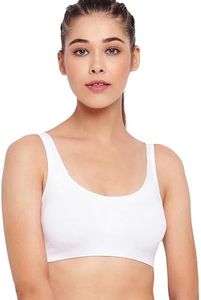 Enamor SB06 Low Impact Bra - Non-Padded, Wirefree & High Coverage White