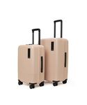 MOKOBARA Iconic Range The Set of 2 Pink Luggage 58Cms + 69Cms Cabin & Medium Size German Makrolon Polycarbonate Hard Sided 8 Hinomoto Wheels Suitcase Trolley for Travelling (No Filter)