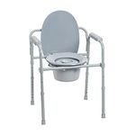 Drive Medical Steel Folding Frame Commode