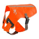 Browning Pet Vests, Hi Vis Safety Vests for Dogs, Safety Orange, Large, Adjustable Coverage