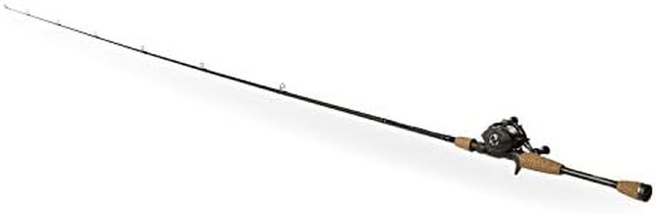 Shakespeare Agility Spinning Reel and 6'6" Fishing Rod Combo, Right Handle Position, Multi-Disk Drag System, Ported Aluminum Spool