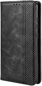 TANYO Coque Housse Folio en Cuir pour LG Velvet 4G / 5G, Premium PU/TPU Flip Étui Portefeuille avec Fentes pour Cartes, Pochette Protector Etui Case Cover - Noir