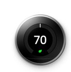 Google Nest Learning Thermostat - Programmable Smart Thermostat for Home - 3rd Generation Nest Thermostat - Works with Alexa - Stainless Steel-Renewed