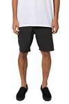 O'NEILL Men's Water Resistant Hybrid Stretch Walk Short, 19 Inch Outseam | Mid-Length Short |, Black / Drifter Heather Hybrid, 34