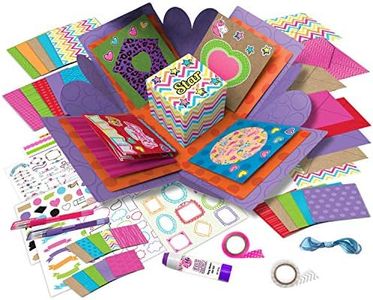 B Me Card Making Kit for Kids - Arts and Crafts Box - DIY Holiday, Birthday Cards Stationary Set – Jel Pens, Sticker Sheets, Gems, Envelope, Ribbon, Tape - Crafts Age 6+