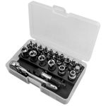 Bestgle Mini Ratchet Set 28 in-1 Right Angle Screwdriver and Bit with Metric Socket Set 1/4 Inch 72 Tooth Small Ratcheting Wrench Low Profile Offset Screwdriver Stubby Ratchet Kit for Tight Spots