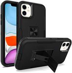 Wulibox Professional Design for iPhone 11 Case with Stand, Military-Grade Drop Protection, Fit for Magnetic Car Mount, Upgrade Hard PC&Premium Soft TPU Kickstand for Men Women (Black)