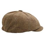 Charmylo Newsboy Cap Gatsby Baker Boy Hat Flat Caps Tweed Adjustable Peaky Herringbone Cloth Cap Hat