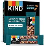 KIND Bars, Dark Chocolate Nuts & Sea Salt, Healthy Snacks, Gluten Free, Low Sugar, 6 Count