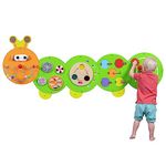 SPARK & WOW Caterpillar Activity Wall Panels - Ages 18m Plus - Montessori Sensory Wall Toy - 6 Activities - Busy Board - Toddler Room Decor