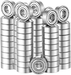 100 PCS 608-ZZ Ball Bearing 8mm x 22mm x 7mm Double Metal Sealed Shielded for Electric Motor, Skateboards, Inline Skates, Household Appliances