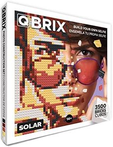 QBRIX Solar- Set di costruzione Kit Mosaico di Foto, Regalo personalizzato, Personalizzazione, Kit foto, Set, Pixel Art Arte Set di costruzione per foto
