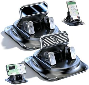 Car Phone Holder 360 Degree Rotation, 2026 New Dashboard Phone Mount, Multifunctional Adjustable Car Phone Holder for Dashboard, Phone Stand for Car Navigation for Daily Commute,Mirror+Texture