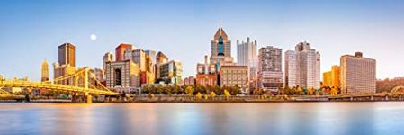 Pittsburgh Pennsylvania Downtown Skyline Panoramic Photo Cool Wall Decor Art Print Poster 36x12