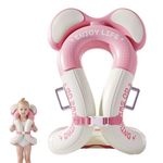 Proberos® Kids Armpit Swimming Ring PVC Buoyancy Vest for Beginners Age 3-15, Anti Rollover & Press-&-inflate Design, Adjustable Safety Buckle, Cartoon Swim Tube for Kids for Boys & Girls, Pink