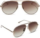 DIFF Jessie James Decker Denver Designer Aviator Sunglasses for Women UV400 Protection, Gold + Brown Gradient