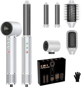 Cepillo Secador De Pelo, OKWRAP Secador Cepillo de aire caliente 5 En 1,Secador Pelo Profesional De Alta Velocidad, Air Hair Styler Con Thermal Brush, Cepillo Alisador, Cepillo Moldeador De Pelo
