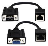 zdyCGTime RJ45 to RS232 Cable, DB9 9-Pin Serial Port Female&Male to RJ45 Female Cat5/6 Ethernet LAN Console（15CM/6Inch） 2Pack