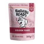 Barking Heads Wet Dog Food for Senior Dogs - Golden Years - Free-Run Chicken & Salmon - No Artificial Flavours - Grain-Free Recipe with Optimal Protein & Fat Levels for Senior Dogs (10 x 300 g)