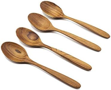 FAAY Teak Wooden Spoons, Wood Soup Spoons Handcraft from High Moist-Resistance Teakwood | Natural and Non Toxic