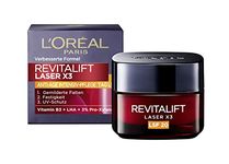 L'Oréal Paris Revitalift Laser X3 Day Cream, SPF 20, with Hyaluronic Acid, Anti-Ageing Facial Cream, Triple Anti-Ageing Effect, Protects Against Ageing Signs Caused by UV Rays, 50 ml