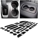 CupHolderHero fits Honda Pilot Accessories 2016-2022 Premium Custom Interior Non-Slip Anti Dust Cup Holder Inserts, Center Console Liner Mats, Door Pocket Liners 33pc Set (White Trim)