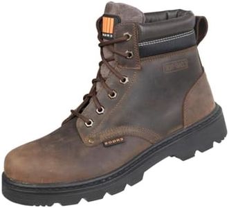 Ergos Liverpool 2 S3 SRC | Chaussures de Sécurité Montantes Professionnelles | Semelle en INOX Antiperforation | Résistante à l'eau et Antidérapante | Mixte | Marron | 42